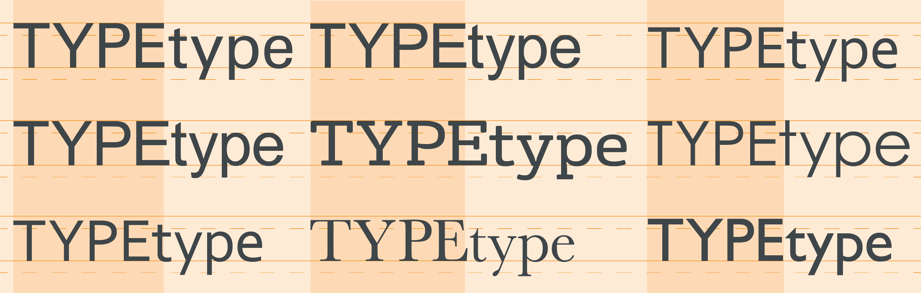 Type size comparison