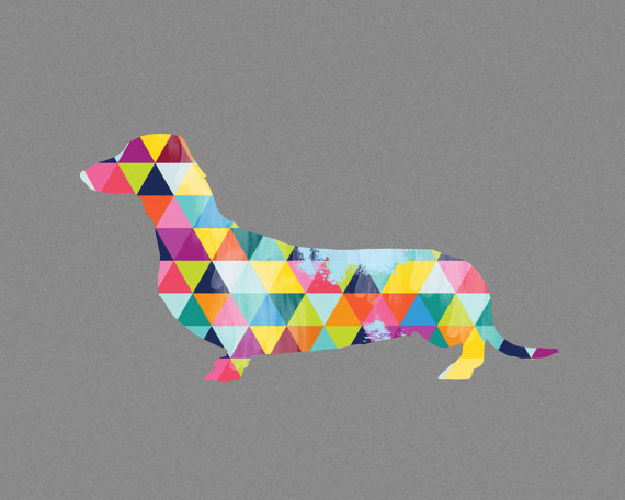 geometric-dachshund