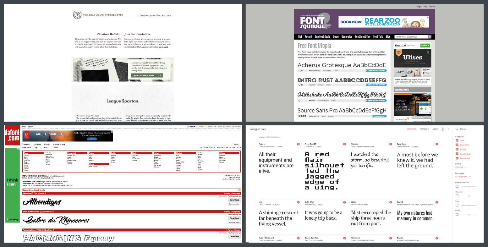 Typeface websites_free